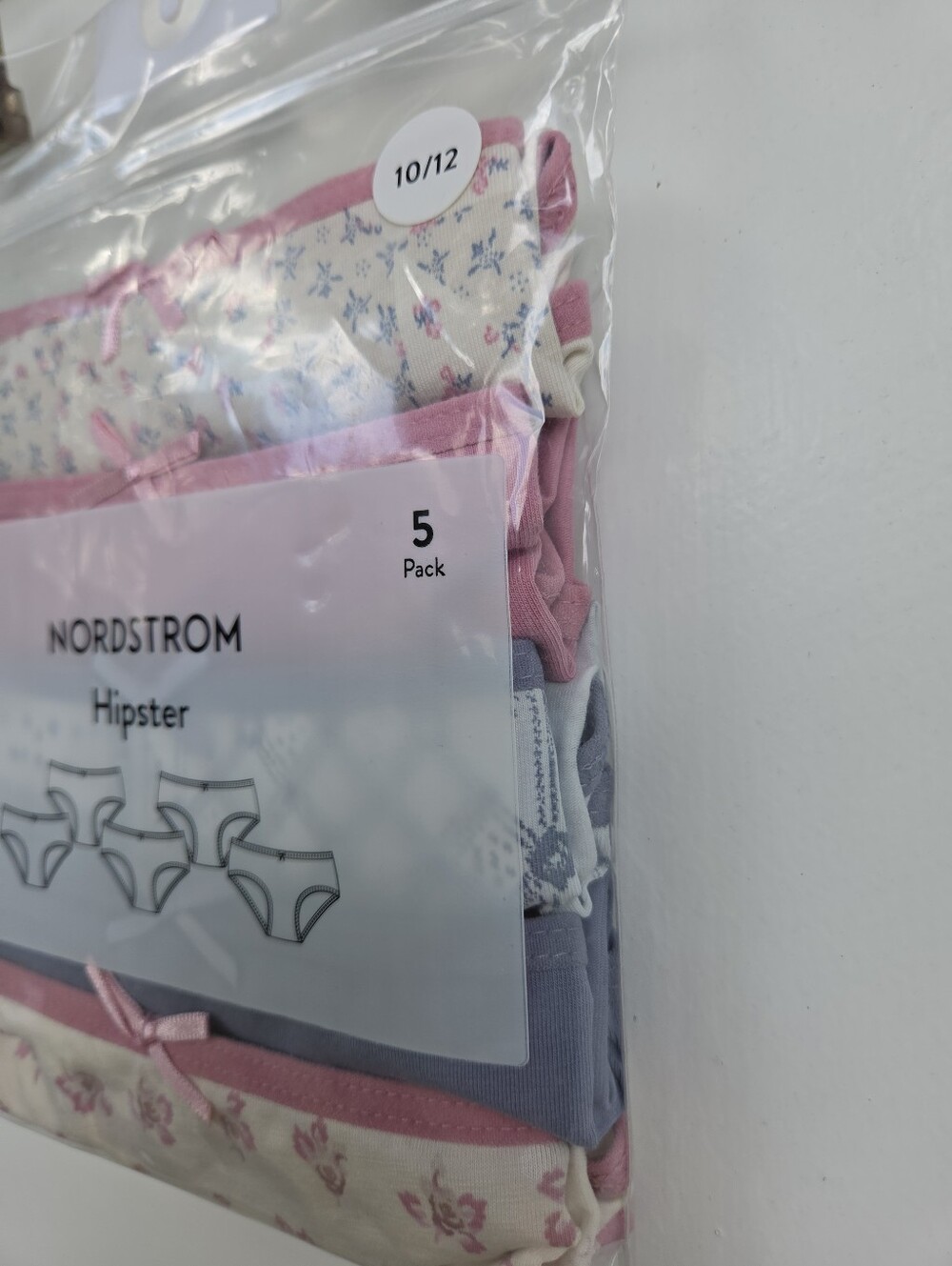 Nordstrom Rack Girls Panties Underwear Hipster 5 PACK Size 10/12 Multicolor - Picture 2 of 5